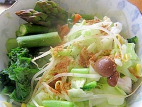 スチーム野菜唐辛子鰹節風味